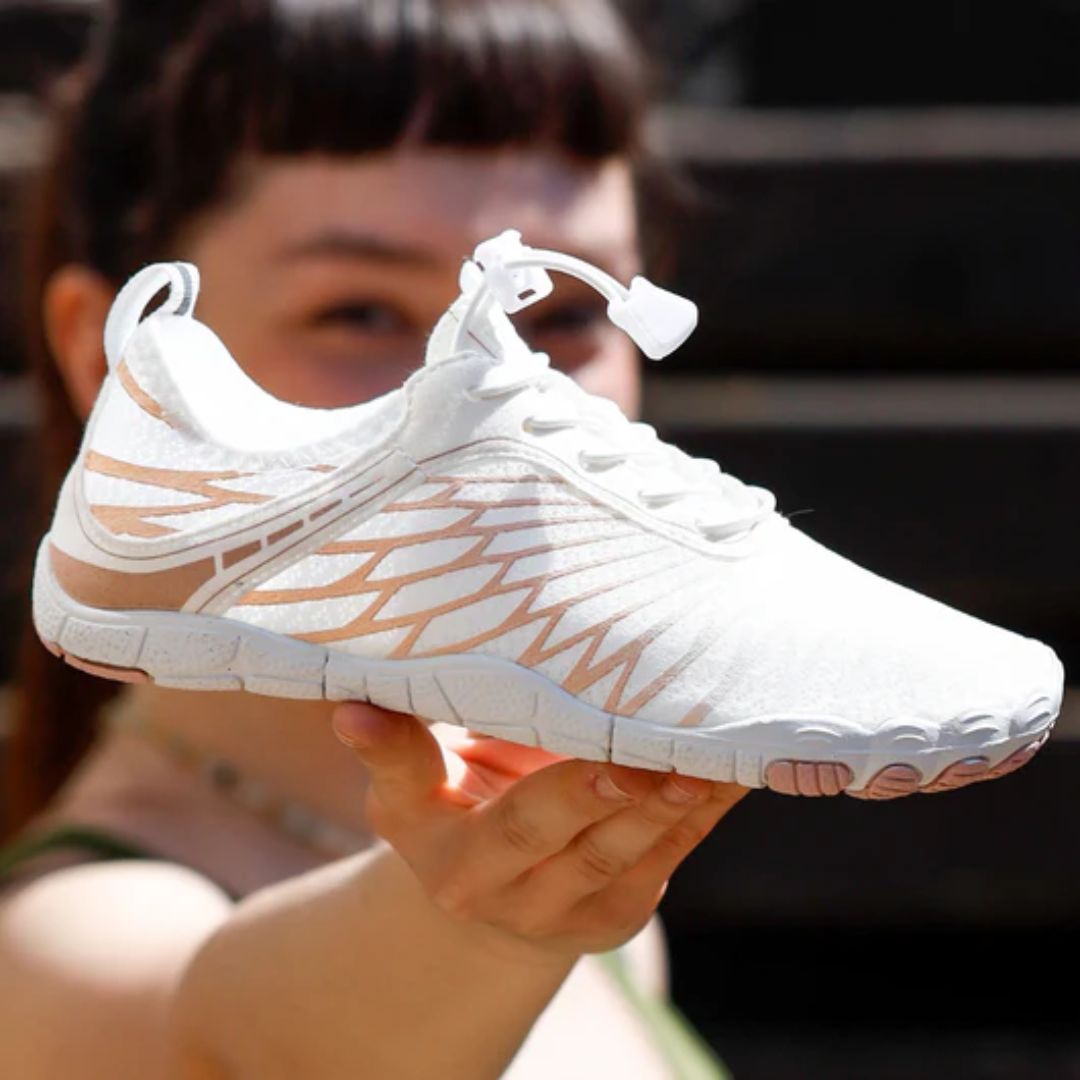 Barfotsko Zero Drop bred tåboks lette fleksible sko til trening tur og vann