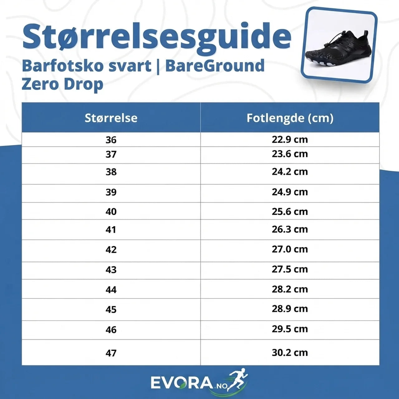 Barfotsko svart | BareGround Zero Drop