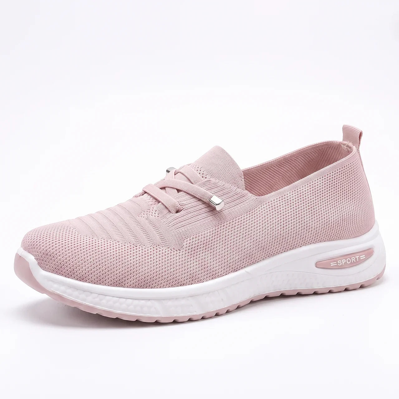 Slip-on sneakers med bred tåboks for dame