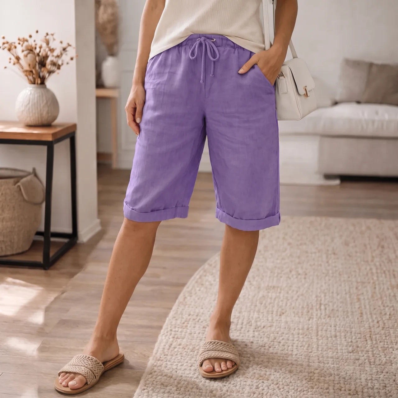 Nia |Dame Shorts med Justerbar Snøring