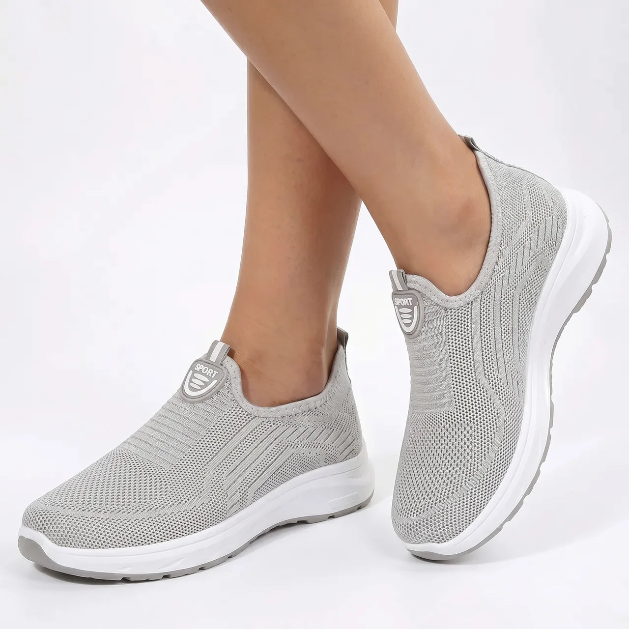 Dame Slip-On Sneakers i Mesh