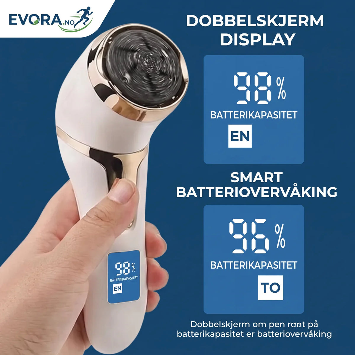 Elektrisk fotfil med vakuum, fotfil for føtter