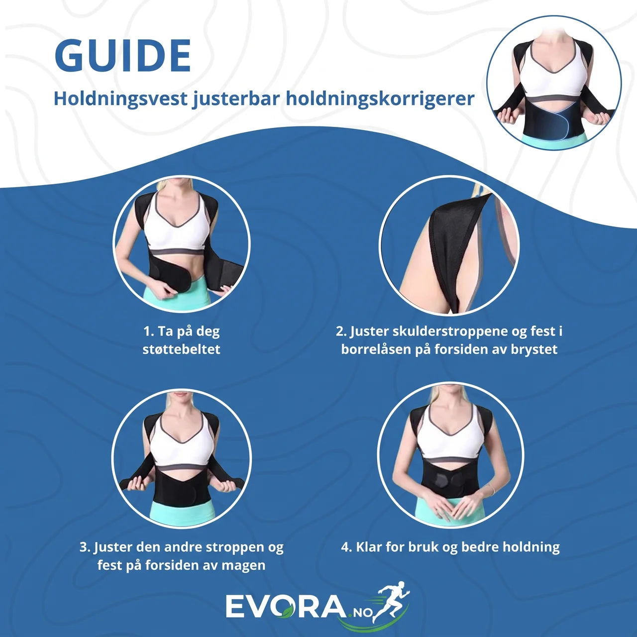 Holdningsvest justerbar holdningskorrigerer med ryggstøtte unisex komfortabel