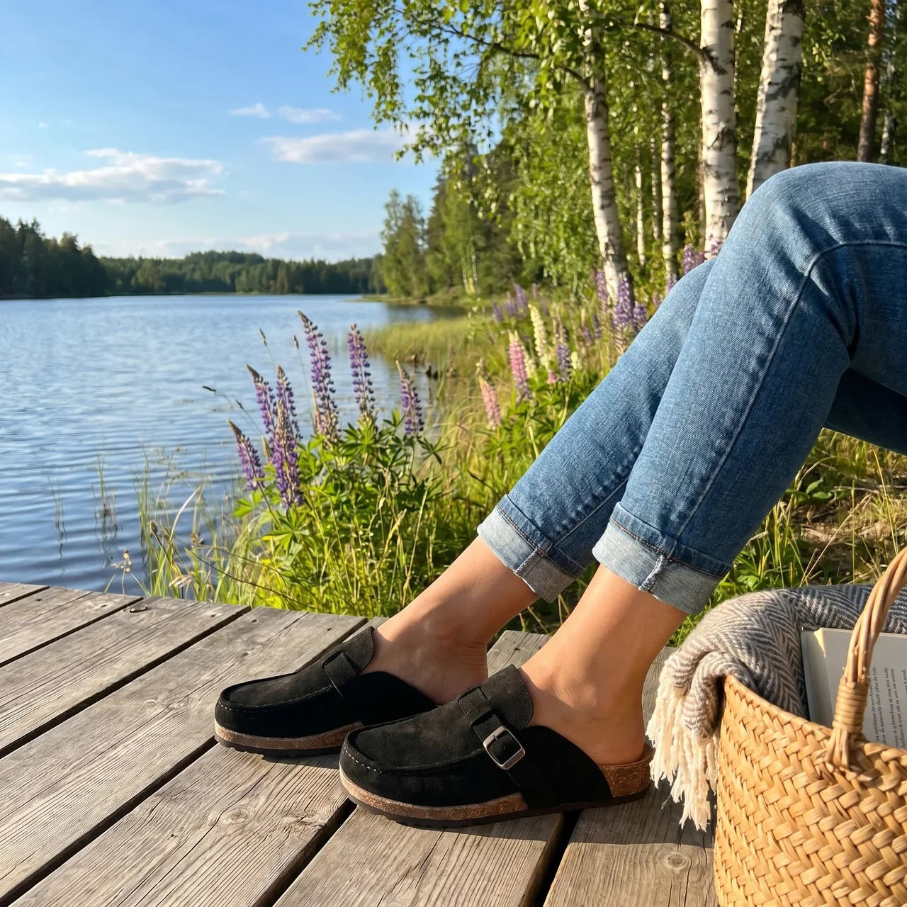 Lette loafers for dame med sklisikker såle