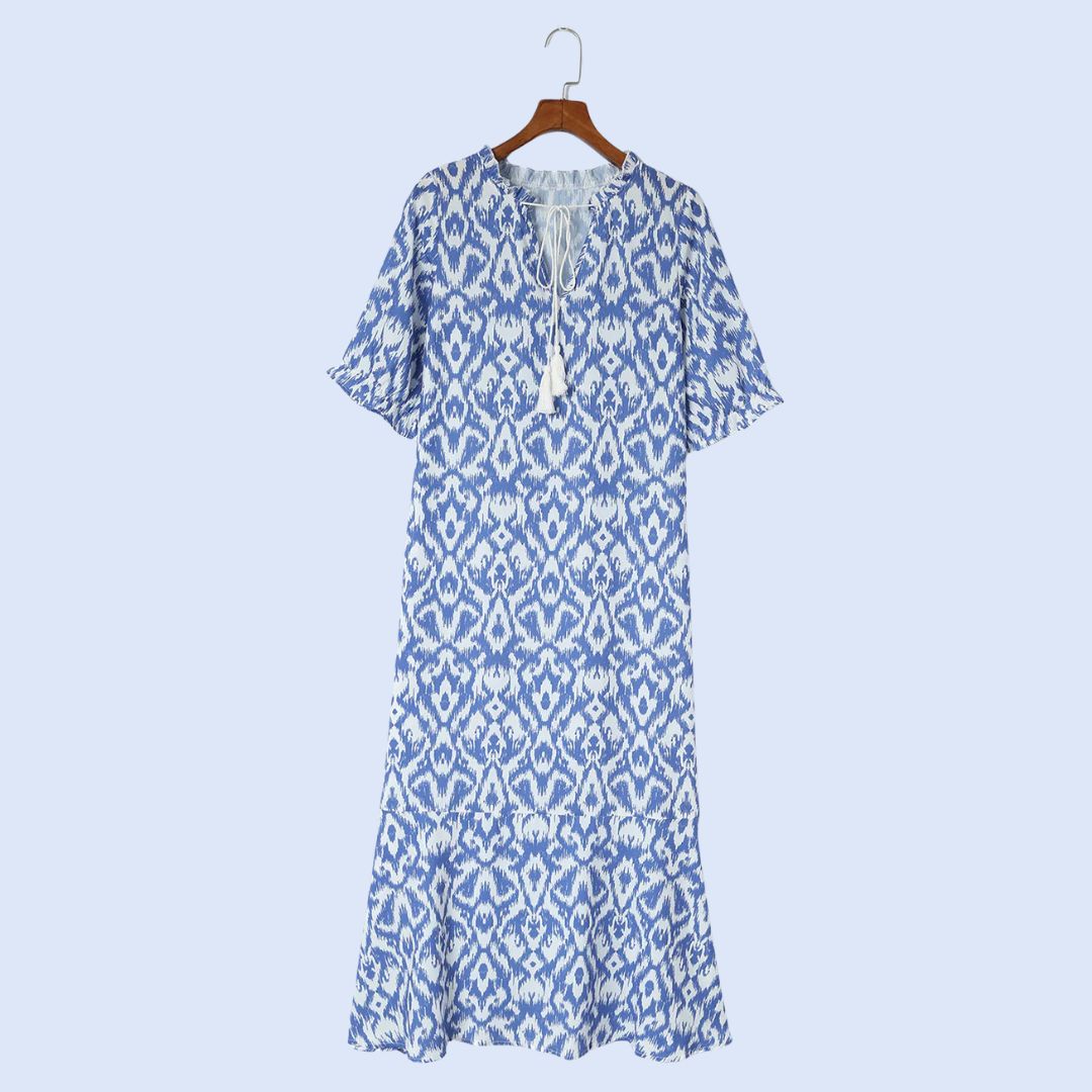 Nora| Elegant Maxi Kjole med Løs Passform – Sommer & Ferie
