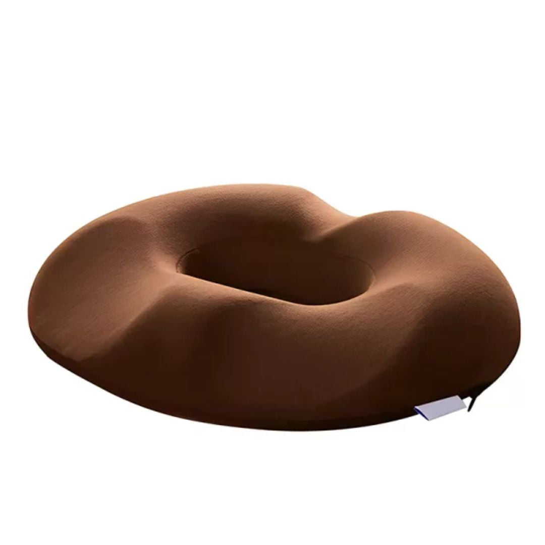 Donutpute i memory foam for komfortabel sitting