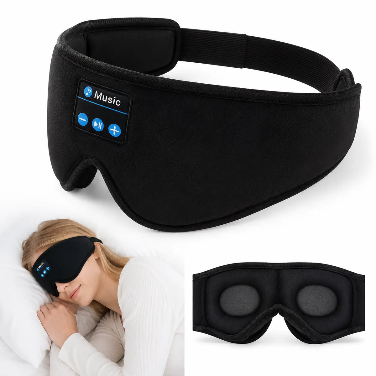 Søvnmaske med Bluetooth Hodetelefoner