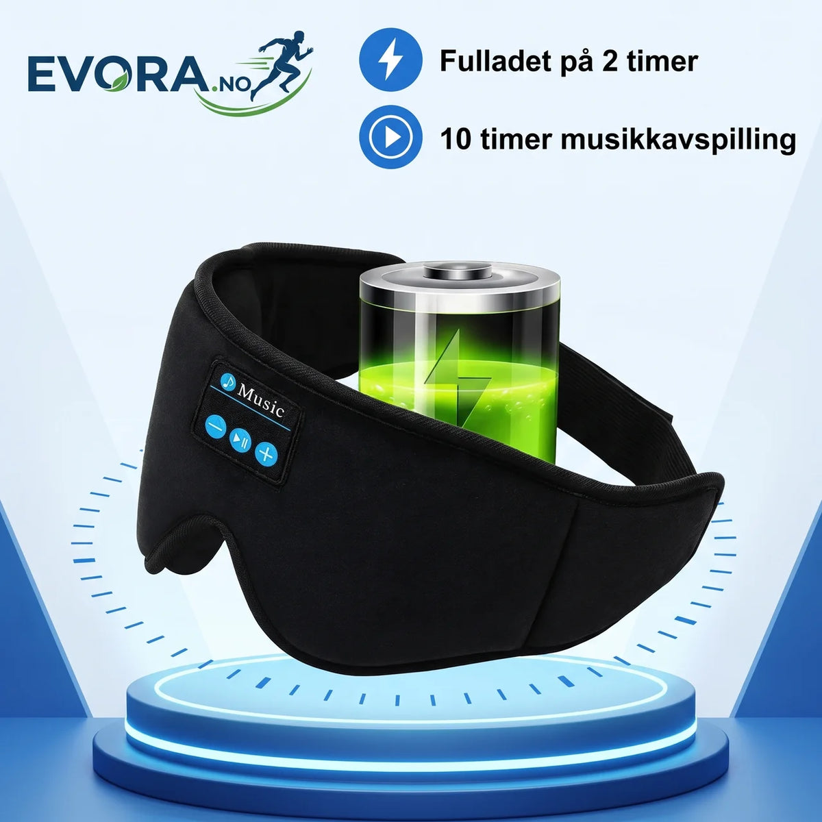 Søvnmaske med Bluetooth Hodetelefoner