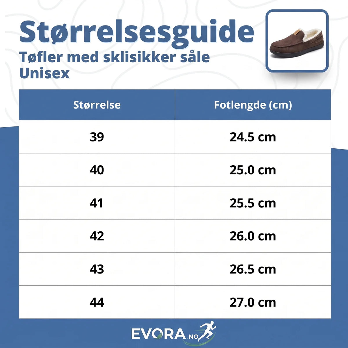 Tøfler forede med sklisikker såle