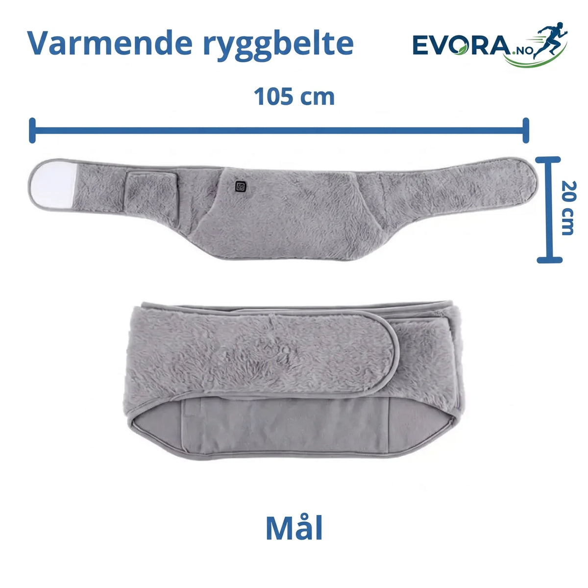 USB Varmebelte med Håndvarmer Justerbar Varme Mykt Varmebelte
