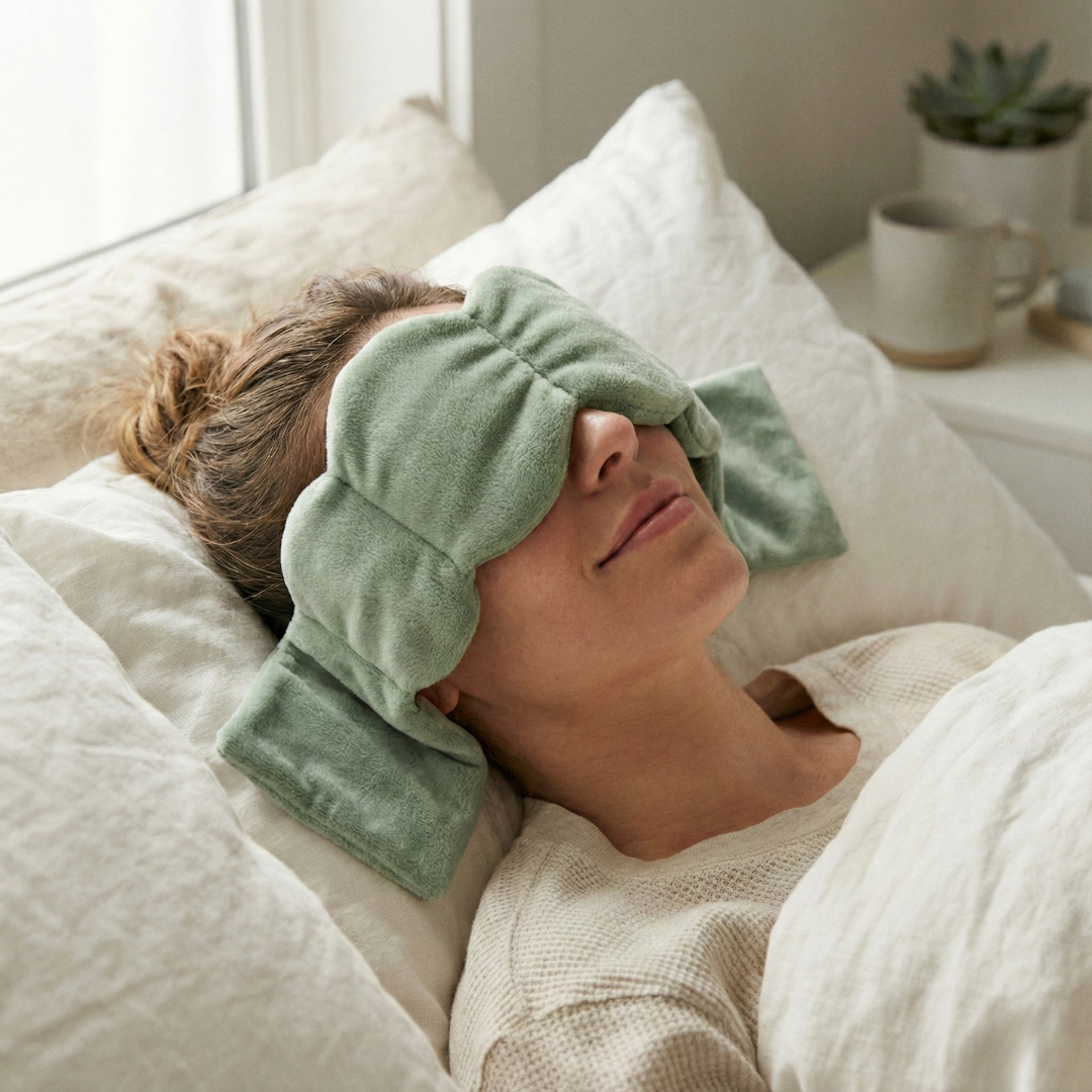 Vektet sovemaske med lysblokkerende design