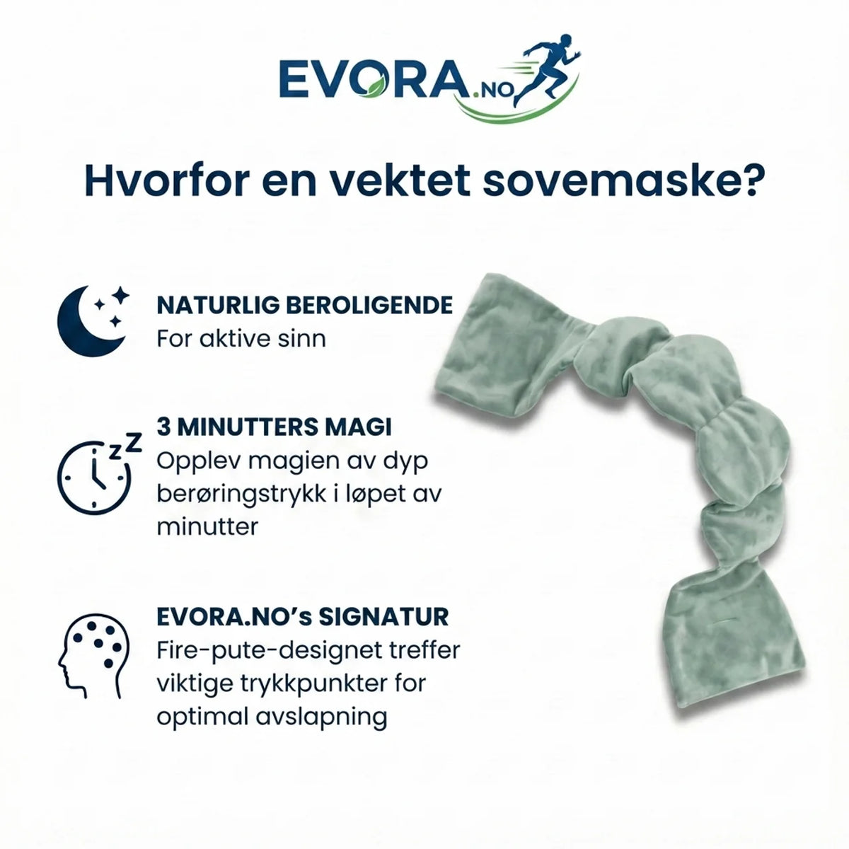 Vektet sovemaske med lysblokkerende design