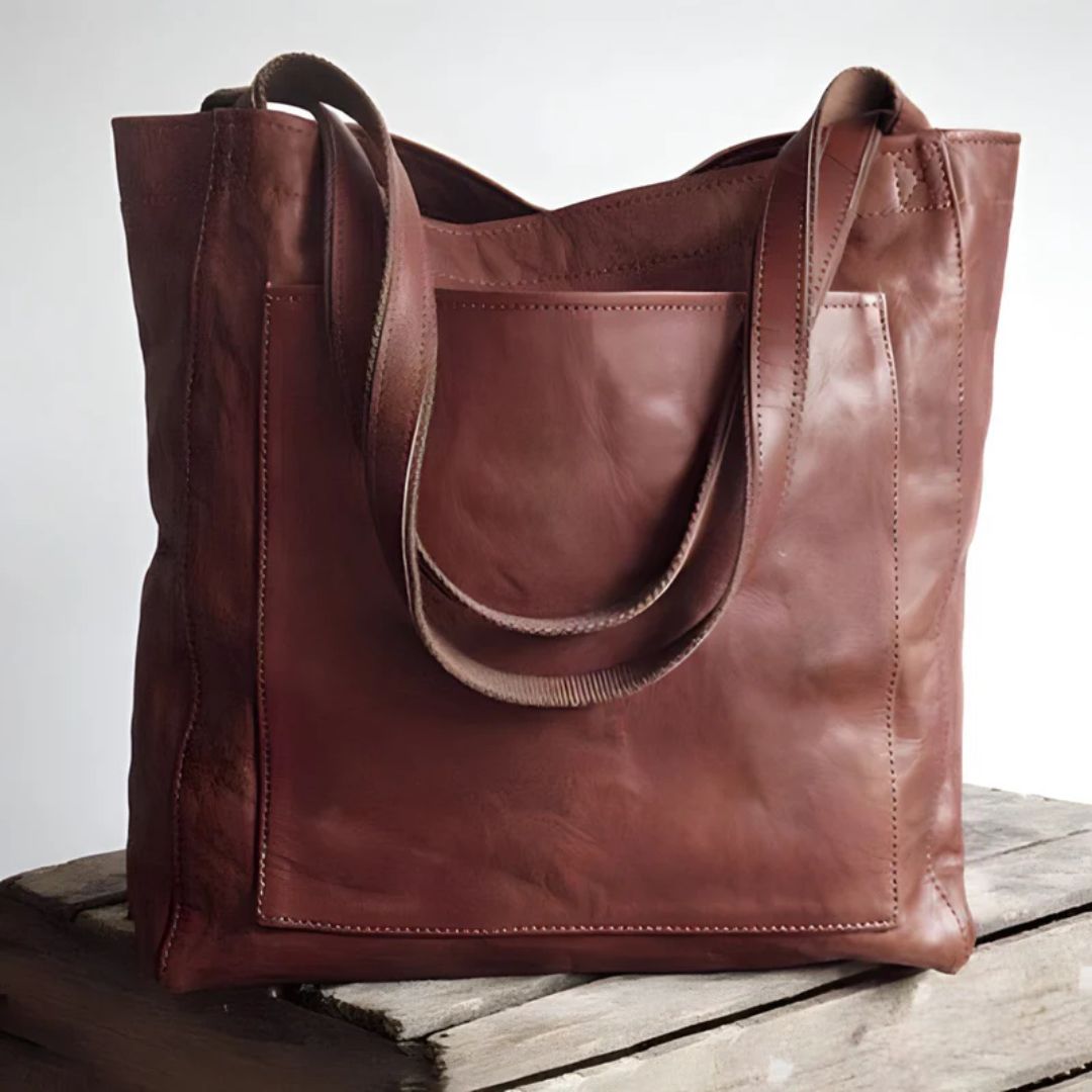 Vintage Skinnveske – Klassisk Skulderveske