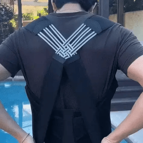 Holdningsvest justerbar holdningskorrigerer med ryggstøtte unisex komfortabel
