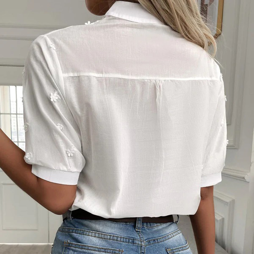 Linnea| Sommerbluse – Komfortabel og Stilren Bluse for Dame