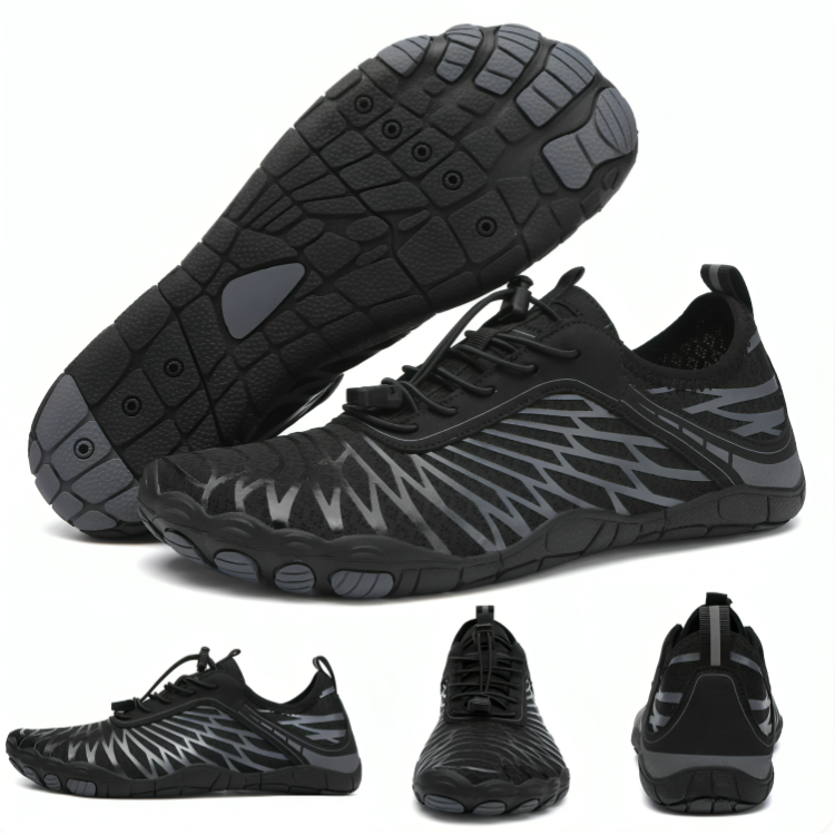 Barfotsko Zero Drop bred tåboks lette fleksible sko til trening tur og vann