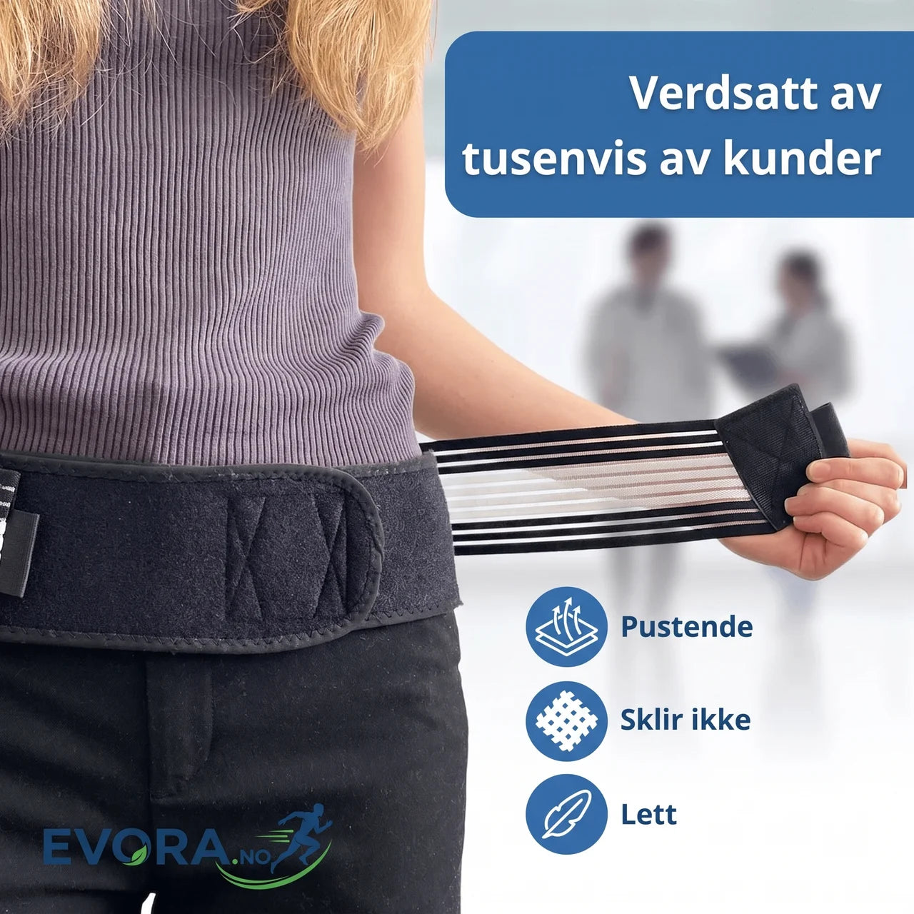Bekkenbelte med justerbar og komfortabel passform