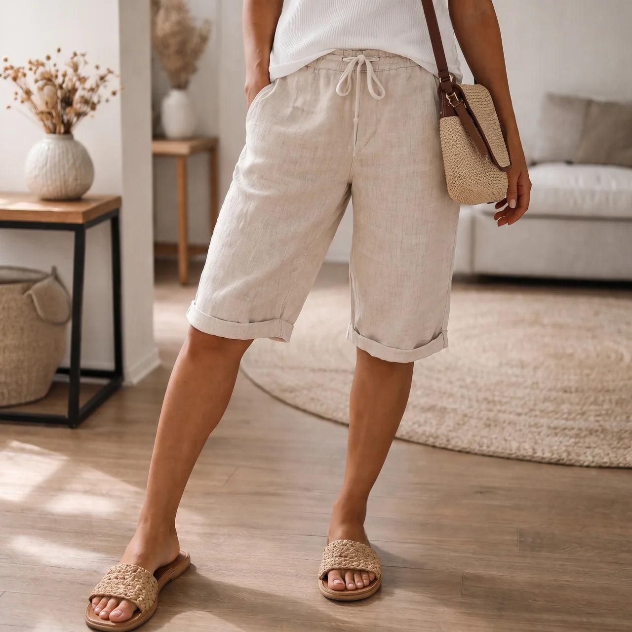 Nia |Dame Shorts med Justerbar Snøring