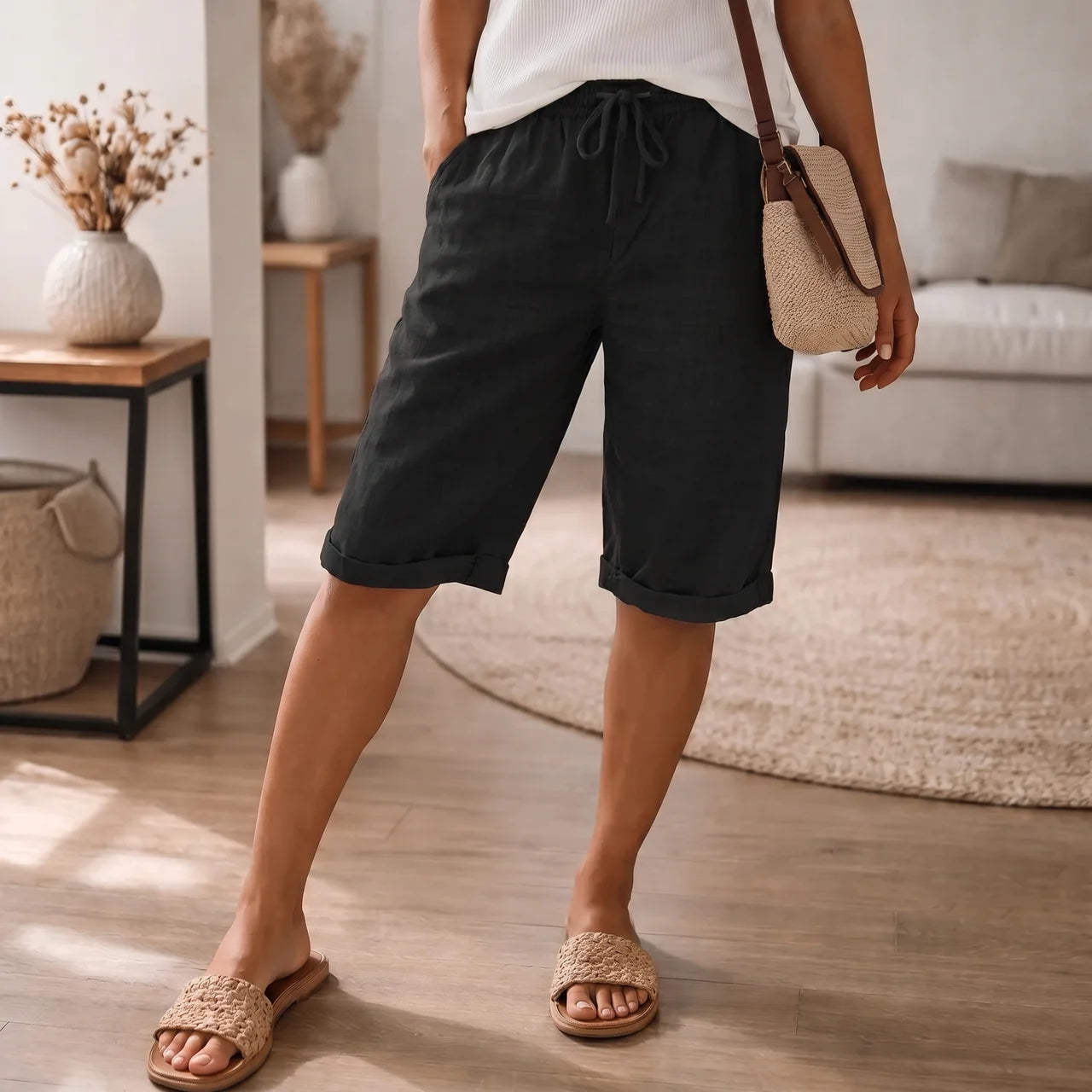 Nia |Dame Shorts med Justerbar Snøring