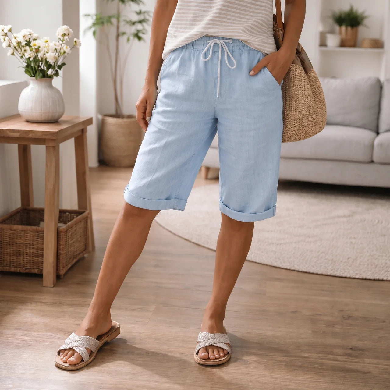 Nia |Dame Shorts med Justerbar Snøring