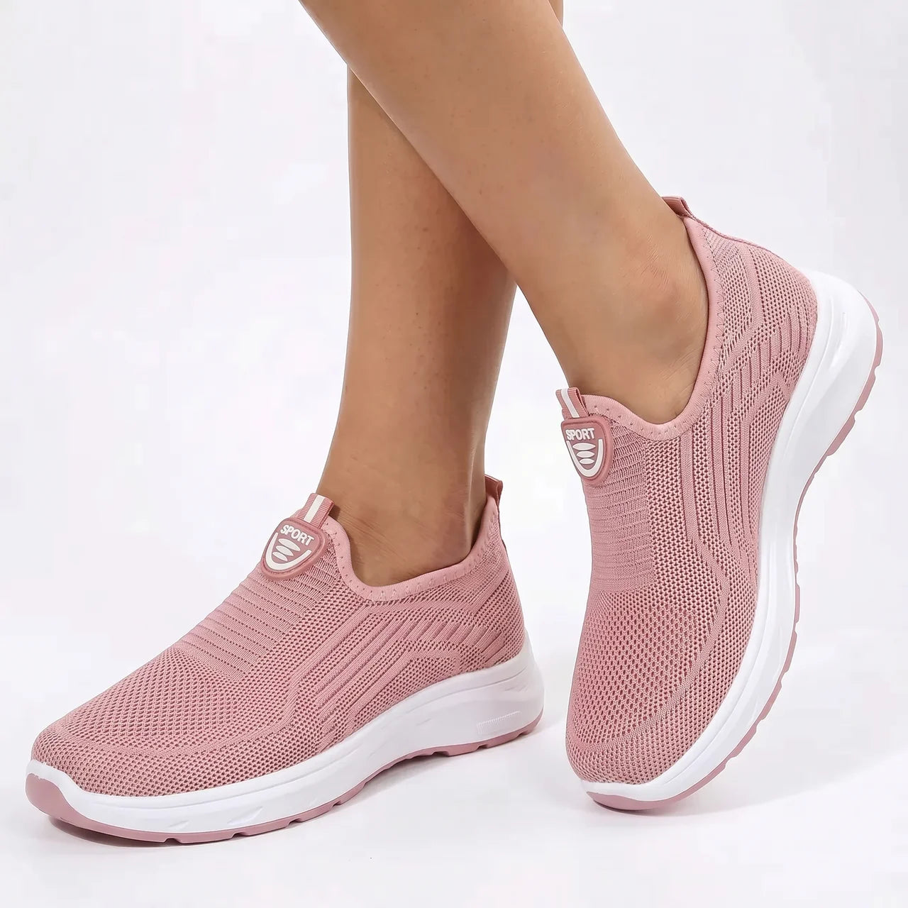 Dame Slip-On Sneakers i Mesh