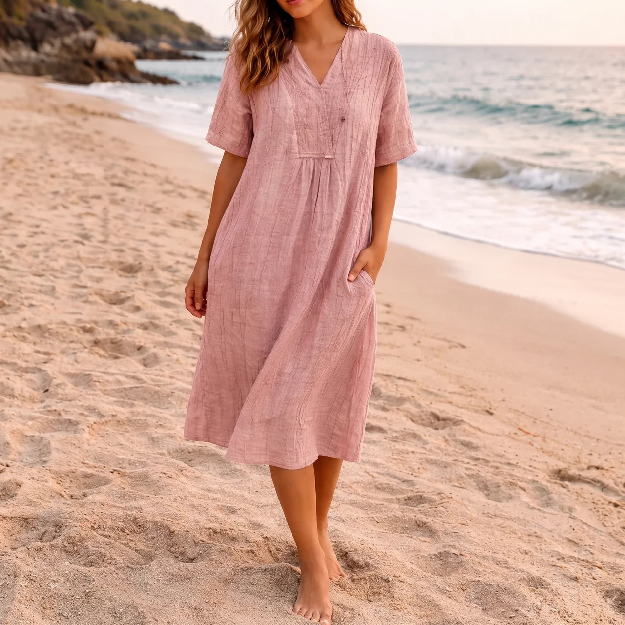 Effie | Dame Linkjole Midi med V-hals