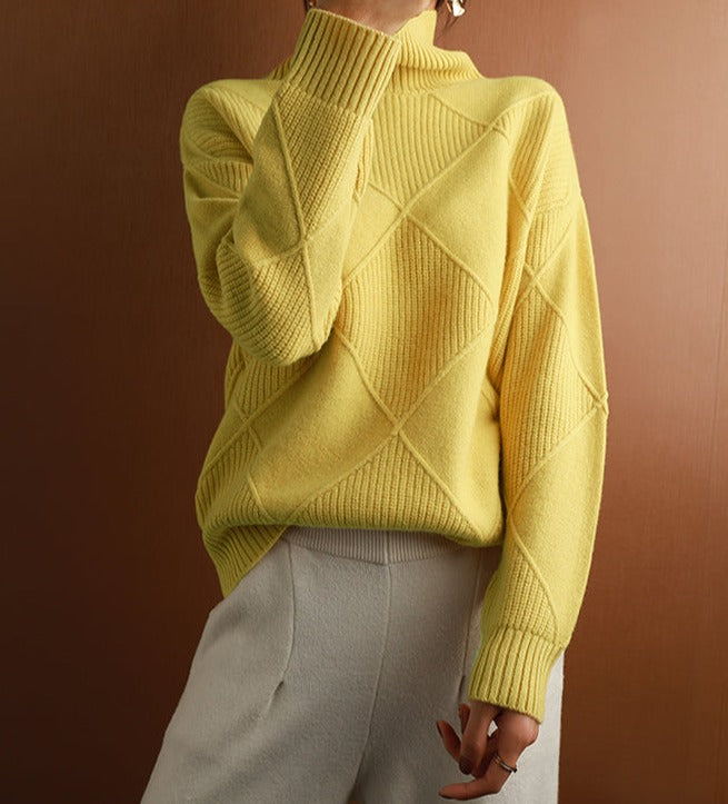 Emma | Elegant Kashmir Turtleneck Genser