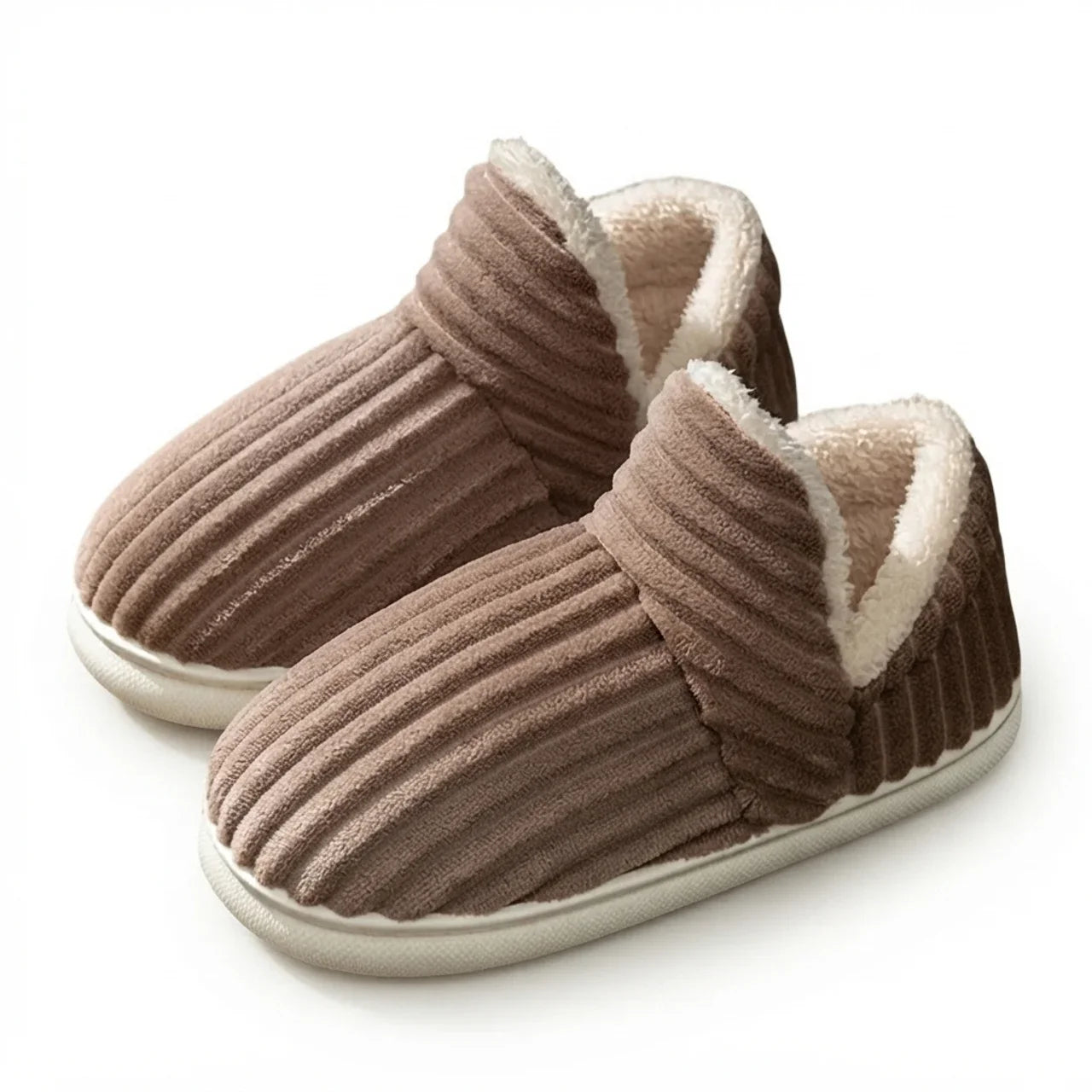 Innetøfler med sklisikker såle mykt fôr slip-on
