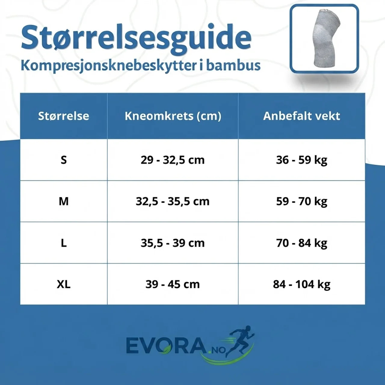 Knestøtte i bambus med komfortabel passform