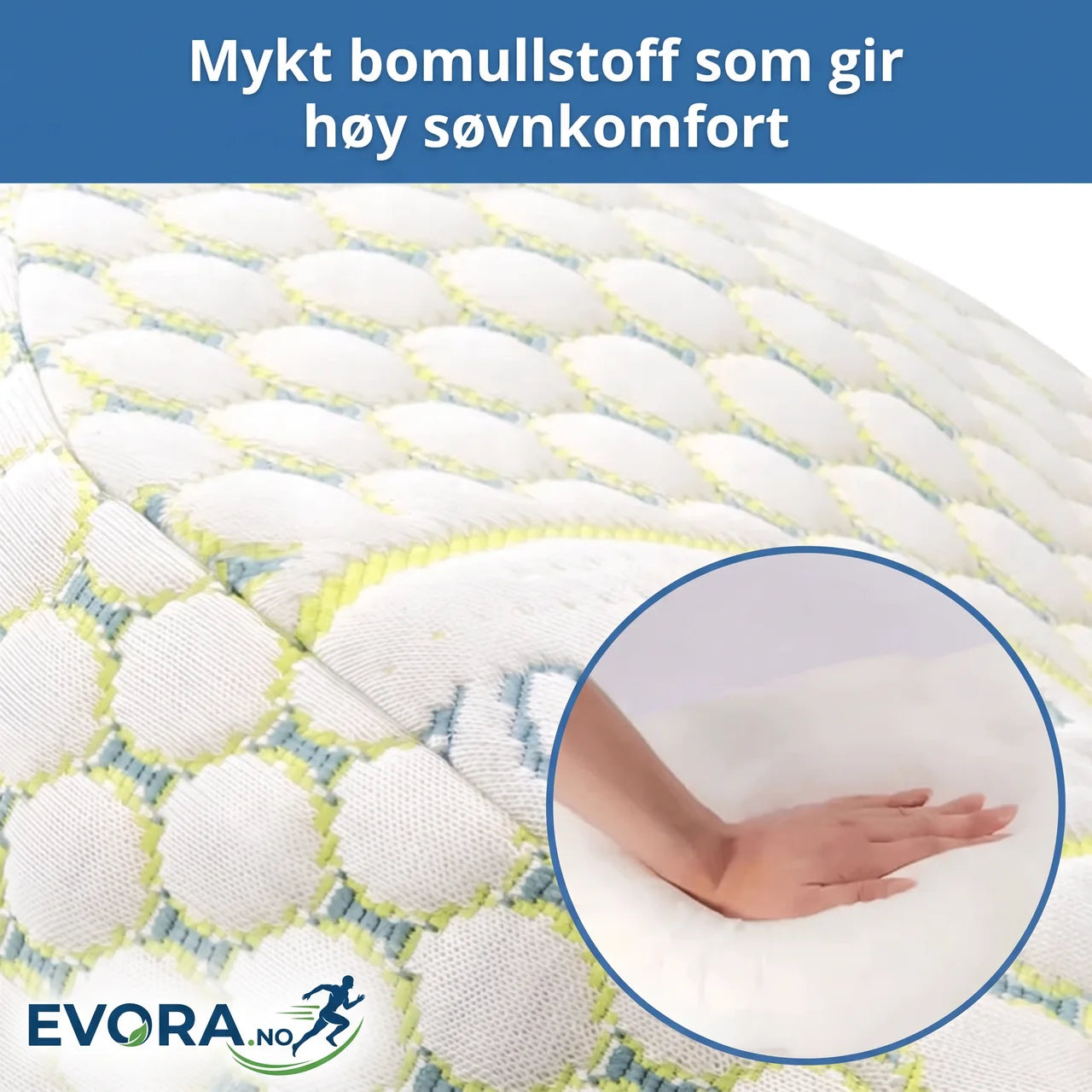 Kroppspute U-formet i mykt og pustende materiale