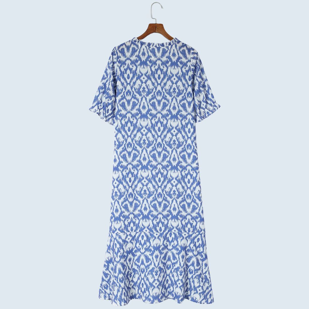 Nora| Elegant Maxi Kjole med Løs Passform – Sommer & Ferie