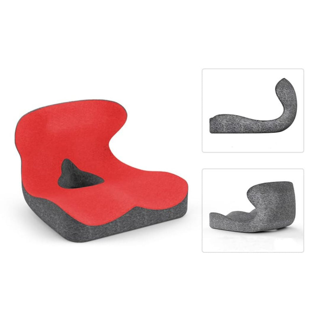 L-formet ryggpute i memory foam for kontorstol, bil og hjem med komfortabel støtte