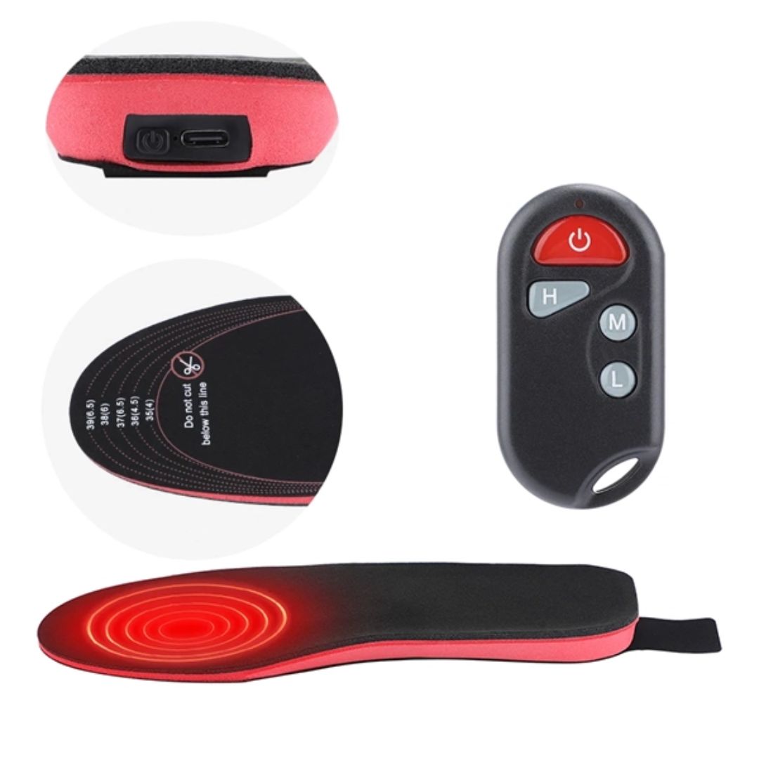 Oppladbare varmesåler med fjernkontroll – USB, 3 varmenivåer