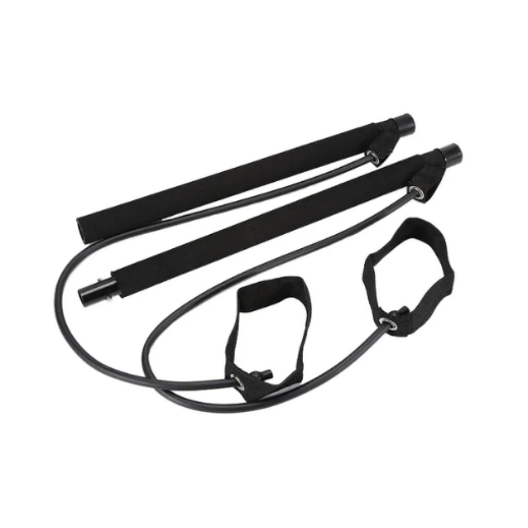 Pilatesstang med motstandsbånd for hjemmetrening