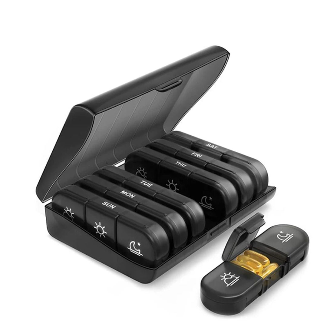 Pilleboks 3x7 BPA-fri med store rom