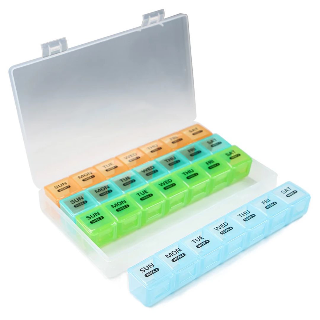 Pilleboks 4x7 med ukesinnsatser BPA-fri