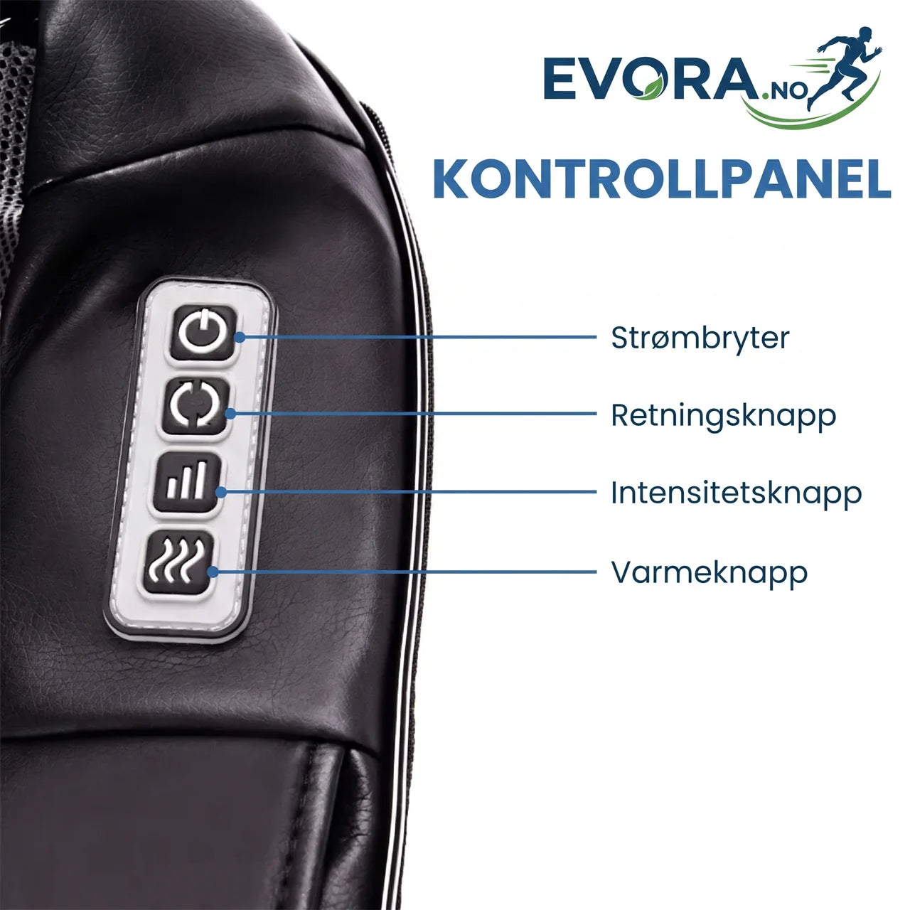 Shiatsu massasjeapparat med varme