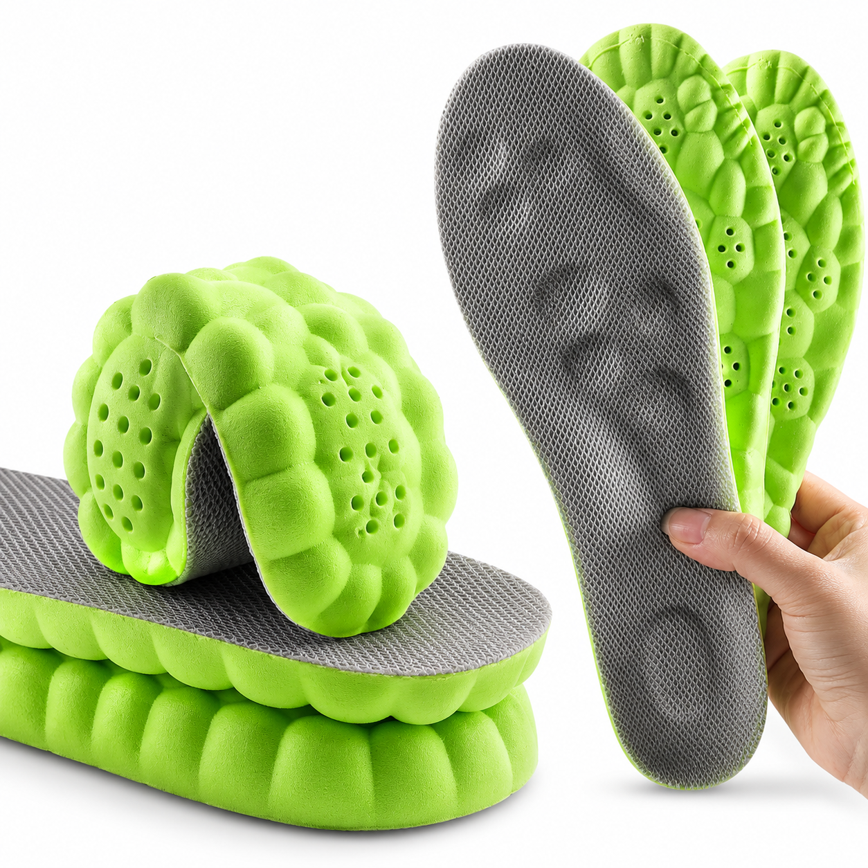 Skoinnlegg 4D innleggssåler lette pustende innlegg til sko