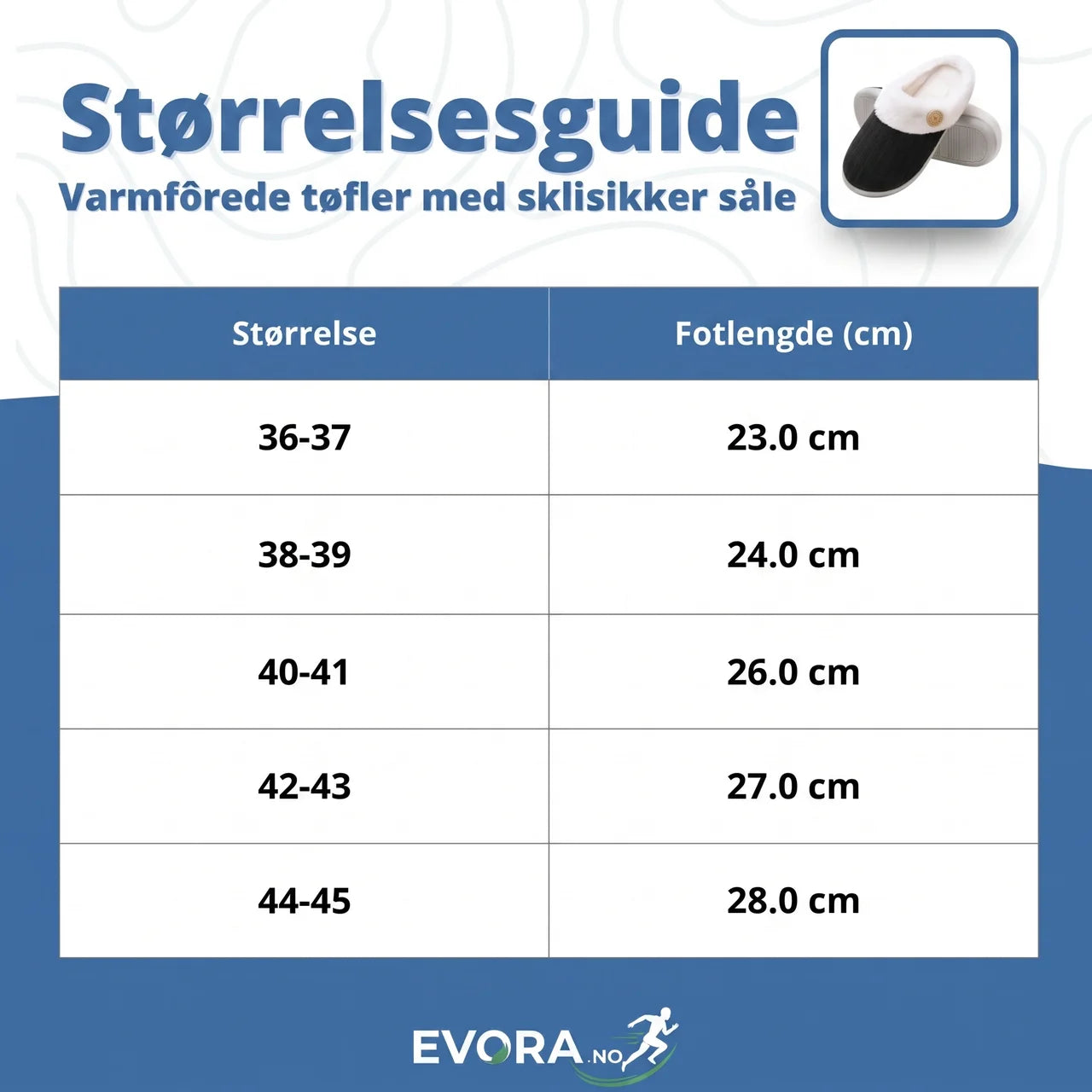 Tøfler forede med sklisikker såle