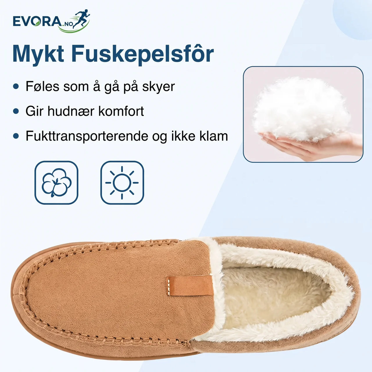 Tøfler forede med sklisikker såle