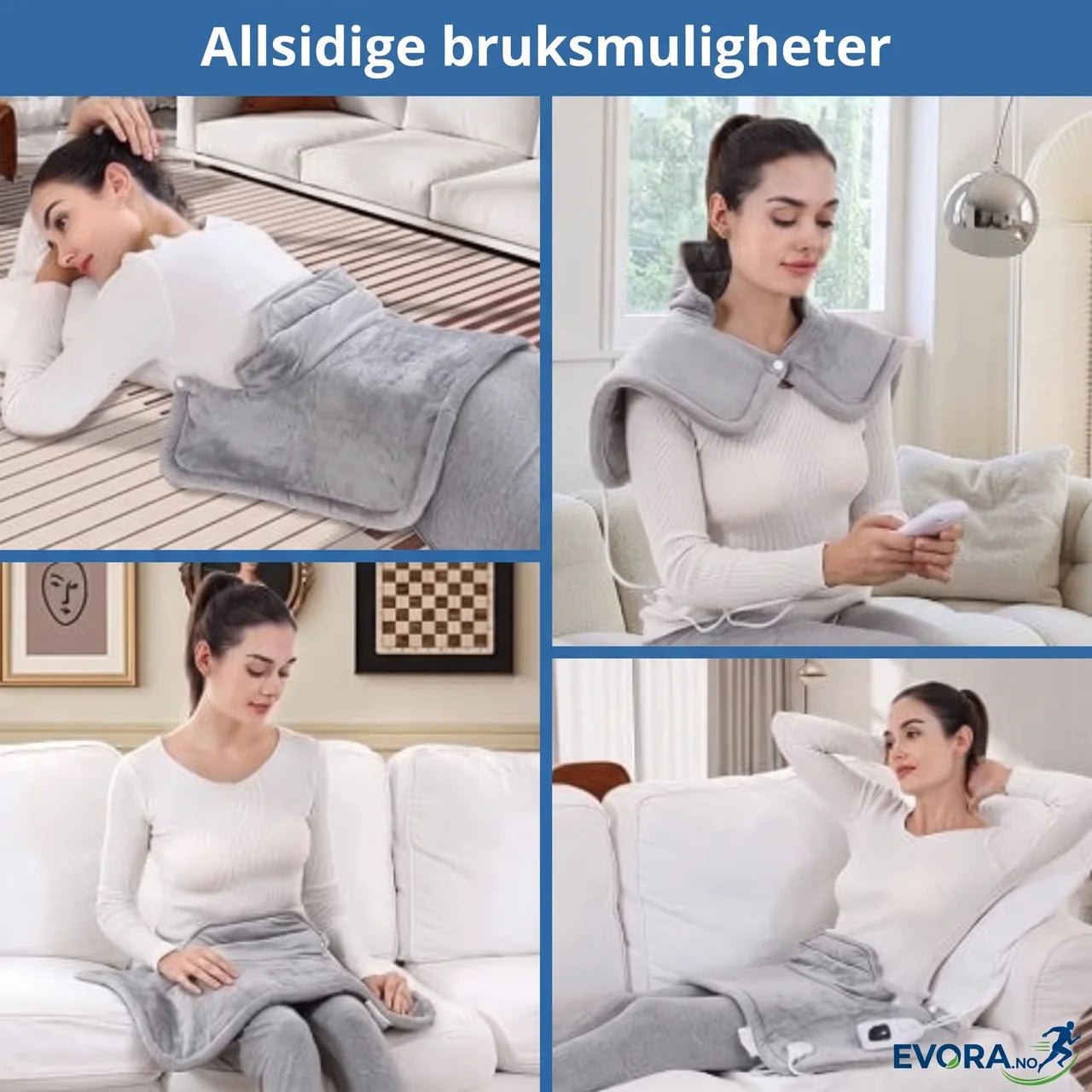 Varmedyne for nakke og skuldre med 6 varmenivåer og timer