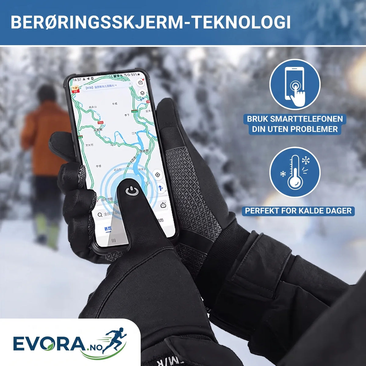 Vinterhansker unisex – varme arbeidshansker med touchscreen, vannavvisende