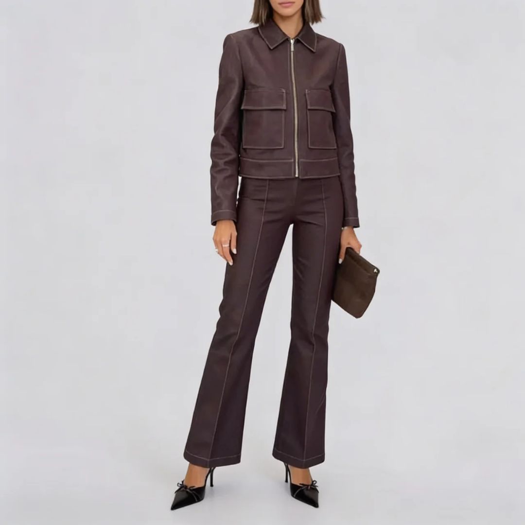 Kari | Denim Sett – Jakke og Slim Bukse for Dame