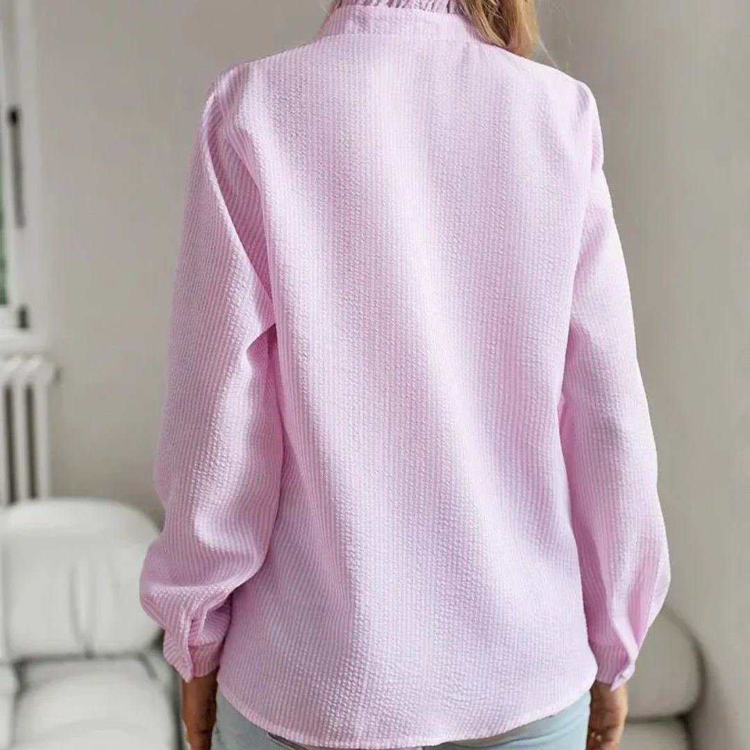 Bente | Elegant Langermet Bluse – Lett Polyesterbluse for Dame