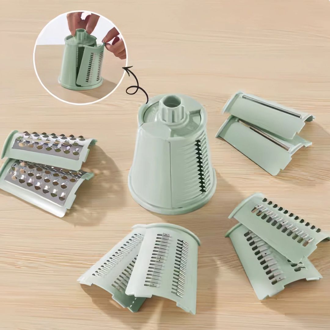 Roterende 5-i-1 rivjern og grønnsakskutter