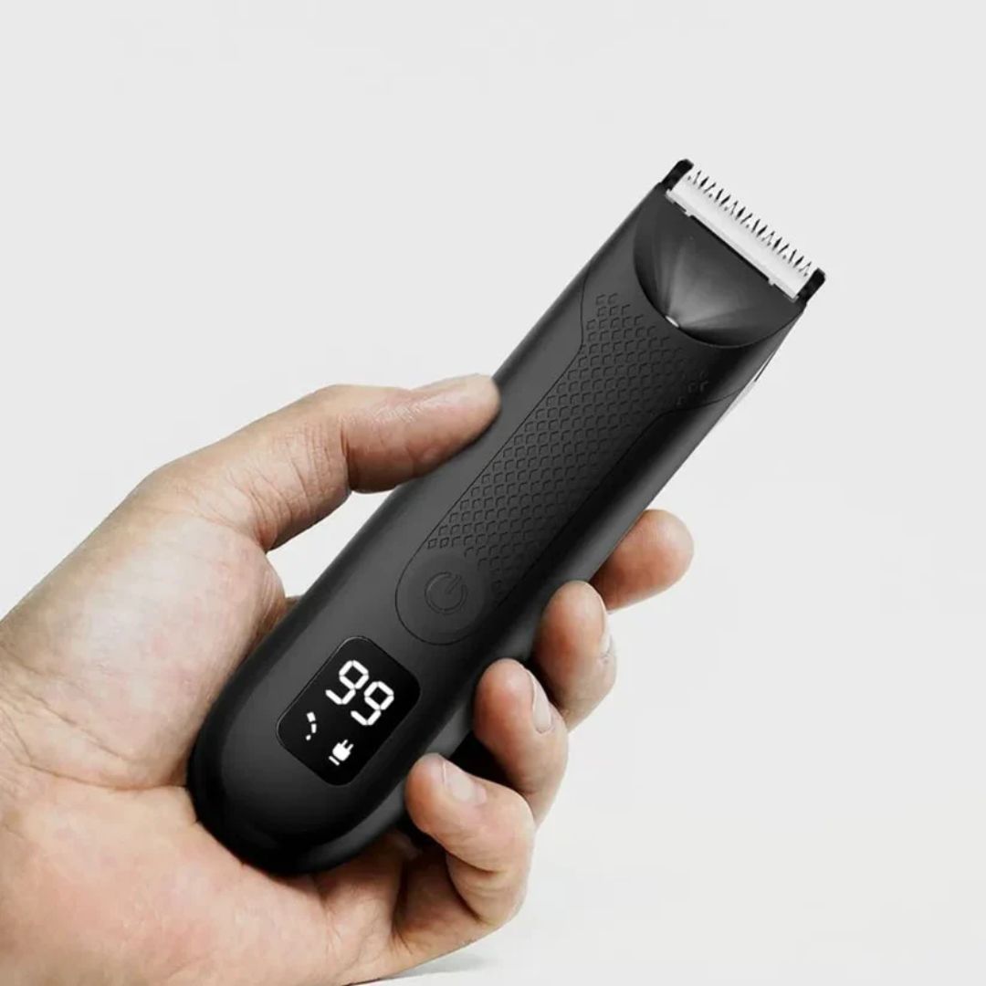 Kroppstrimmer keramiske blader oppladbar vanntett trimmer med LED-lys