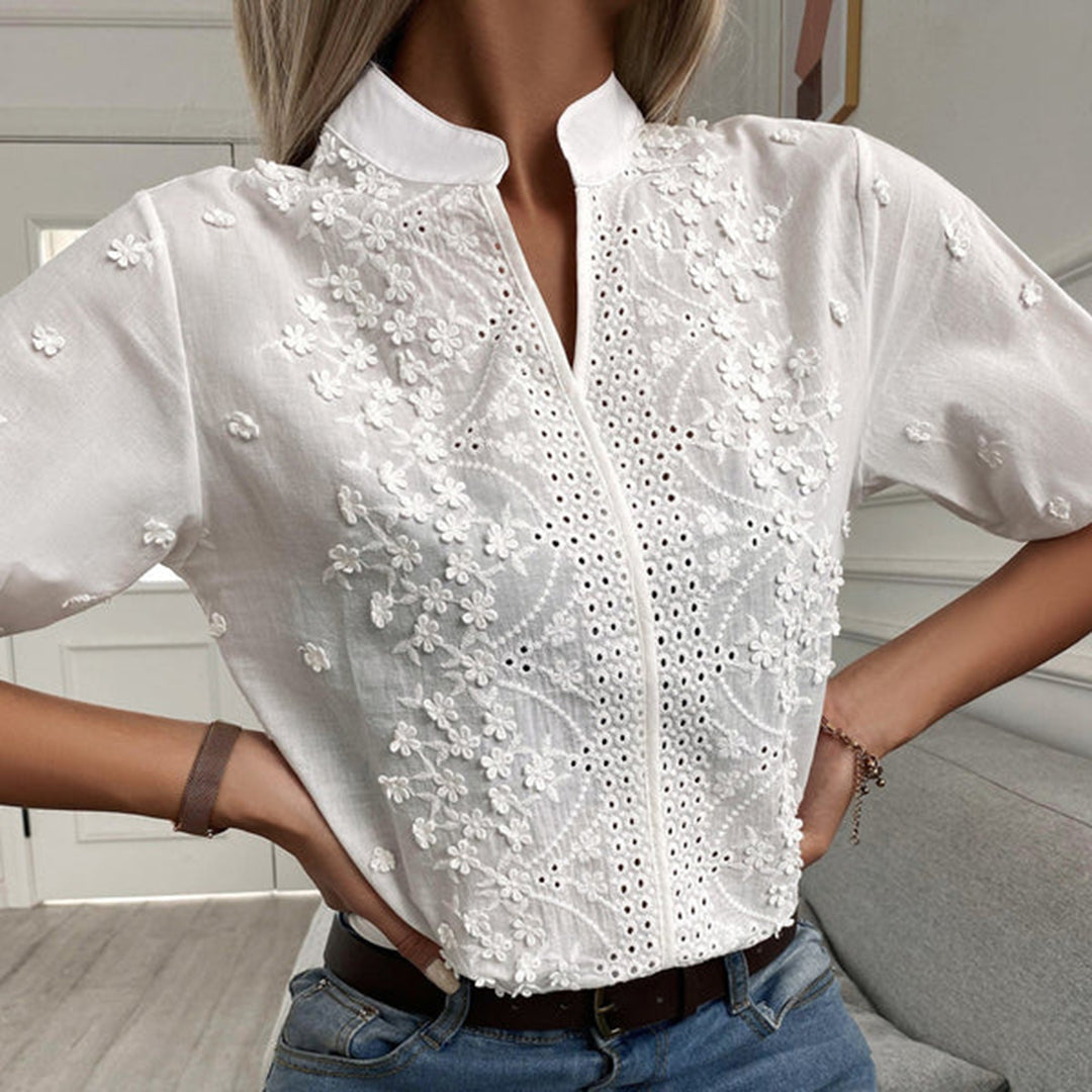Linnea| Sommerbluse – Komfortabel og Stilren Bluse for Dame