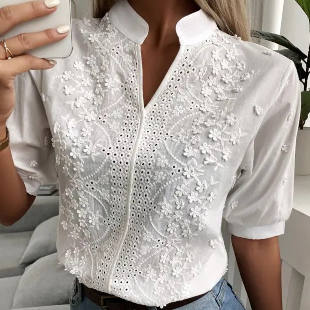Linnea| Sommerbluse – Komfortabel og Stilren Bluse for Dame