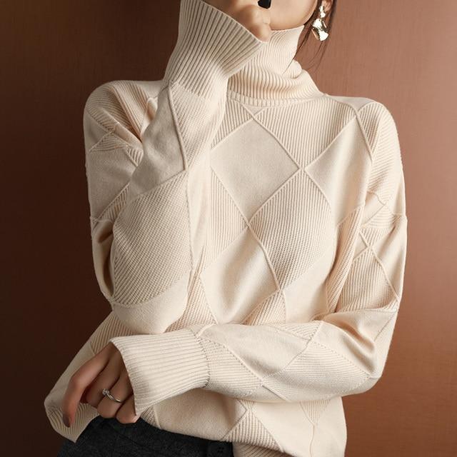 Emma | Elegant Kashmir Turtleneck Genser