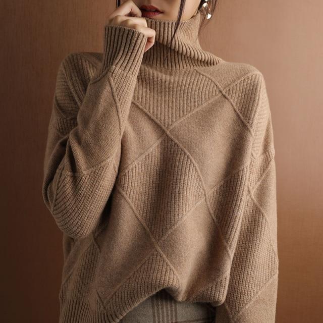 Emma | Elegant Kashmir Turtleneck Genser